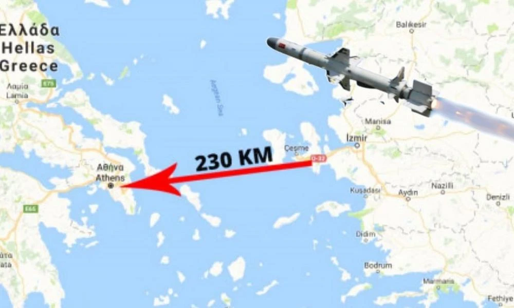 Προκαλούν και απειλούν οι Τούρκοι στο Twitter-«Ο νέος πύραυλος Atmaca UM φτάνει την Αθήνα από το Τσεσμέ»